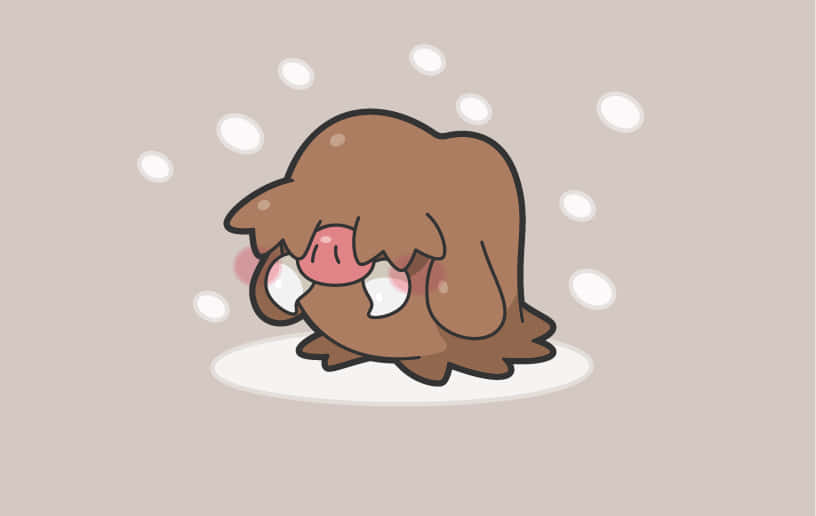 Piloswine, brown, cartoon, SD Desktop Wallpaper