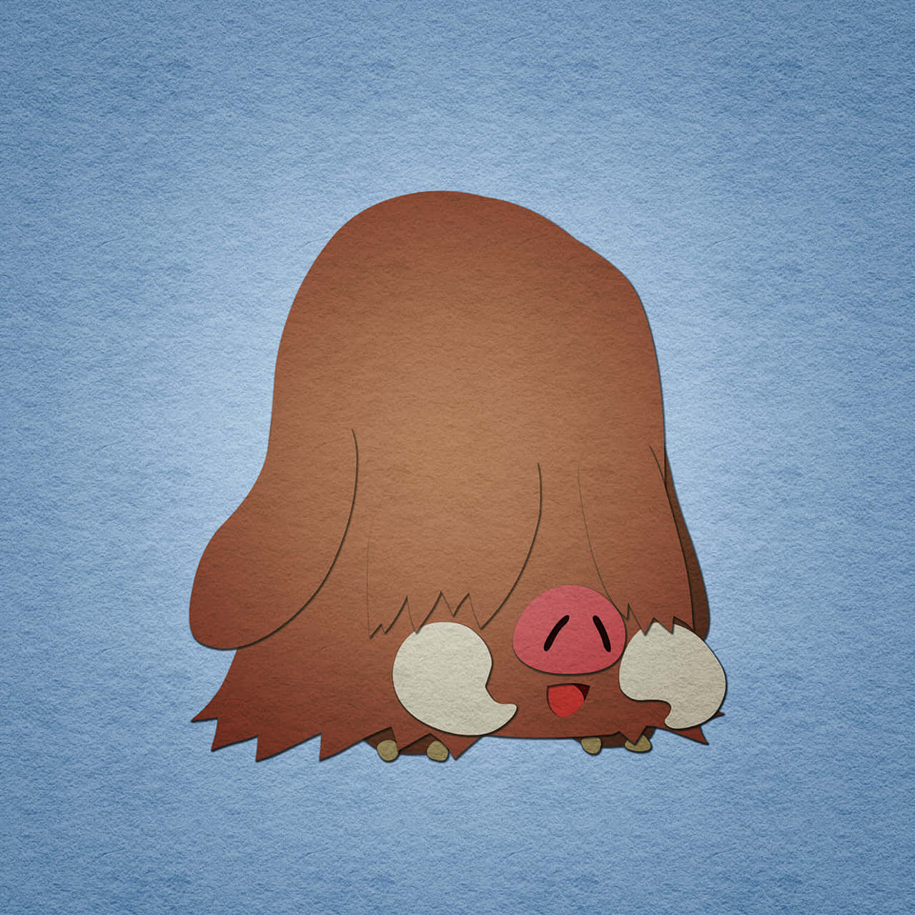 Piloswine, blue backdrop, textured blue background, HD Desktop Wallpaper