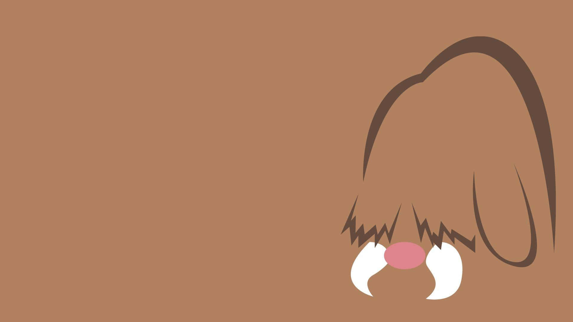 minimalist, brown furry creature, white claws, Full HD Desktop Wallpaper