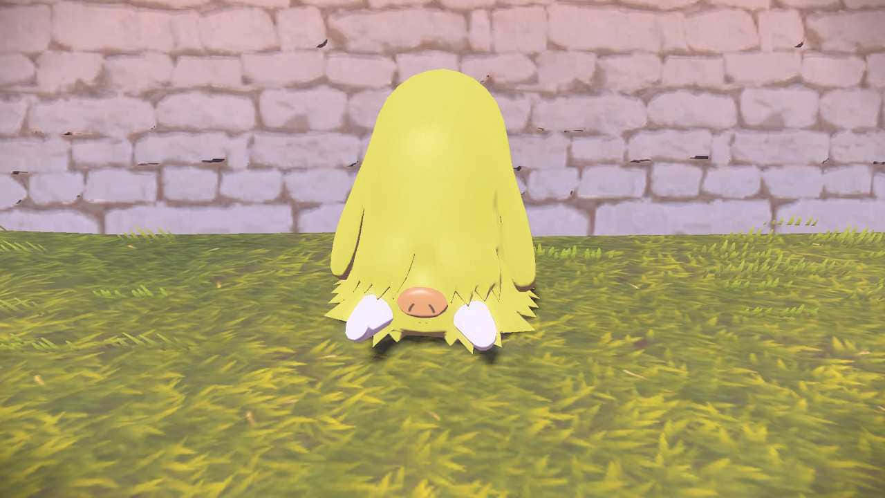 Shiny Piloswine, 3D, yellow, HD Desktop Wallpaper