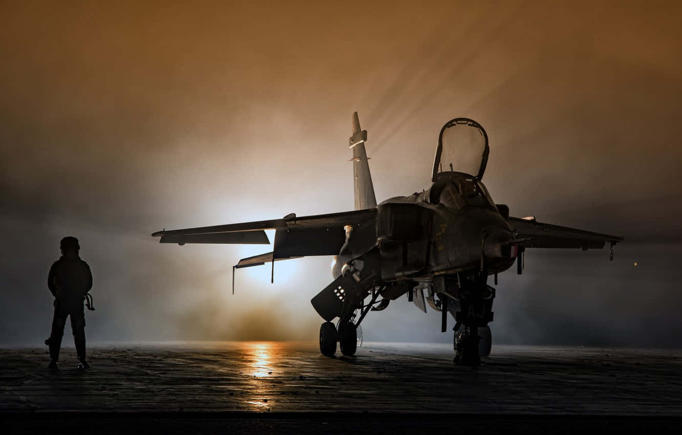 fighter jet, pilot, wet tarmac, HD Desktop Wallpaper