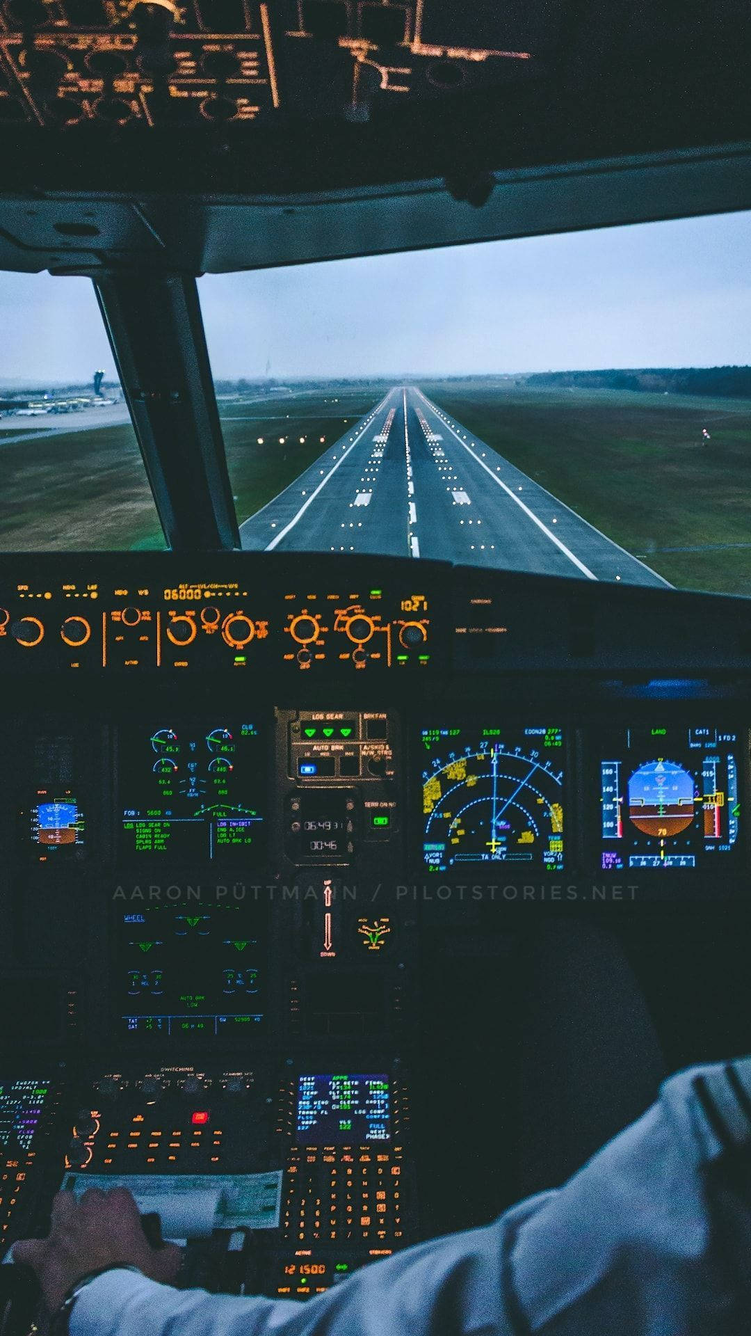 pilot, landing airplane, android, Full HD Phone Wallpaper