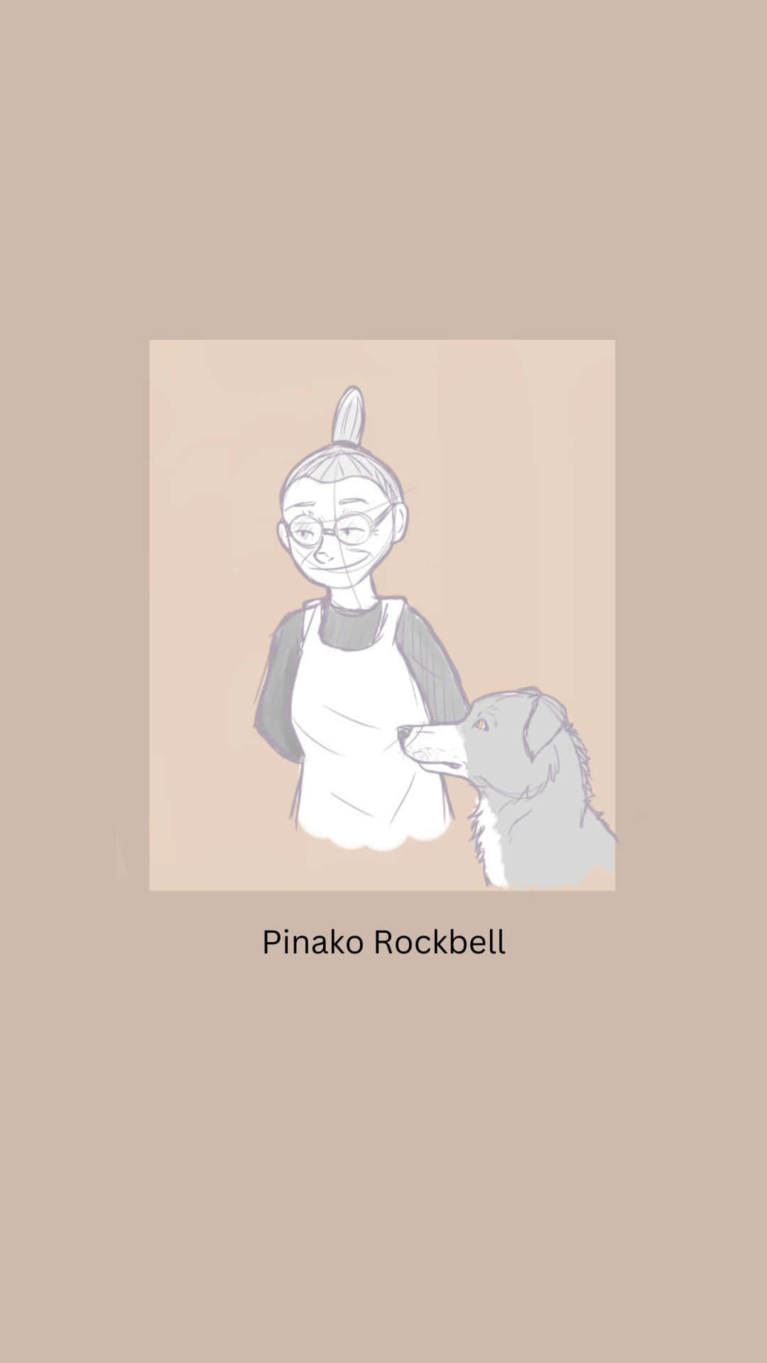 Pinako Rockbell, anime-style sketch, smiling, Full HD Phone Wallpaper