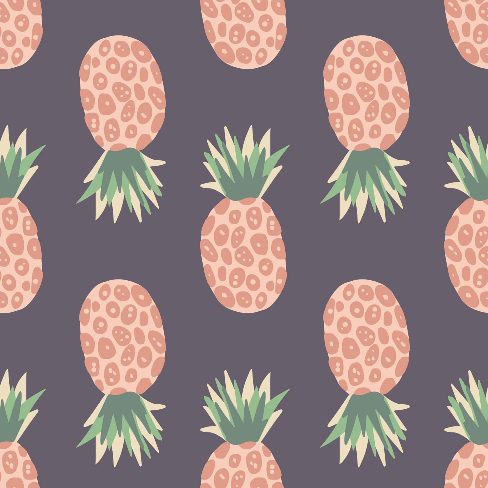 pineapple pattern aesthetic, stylized pineapples, pinkish skin, Full HD Desktop Wallpaper