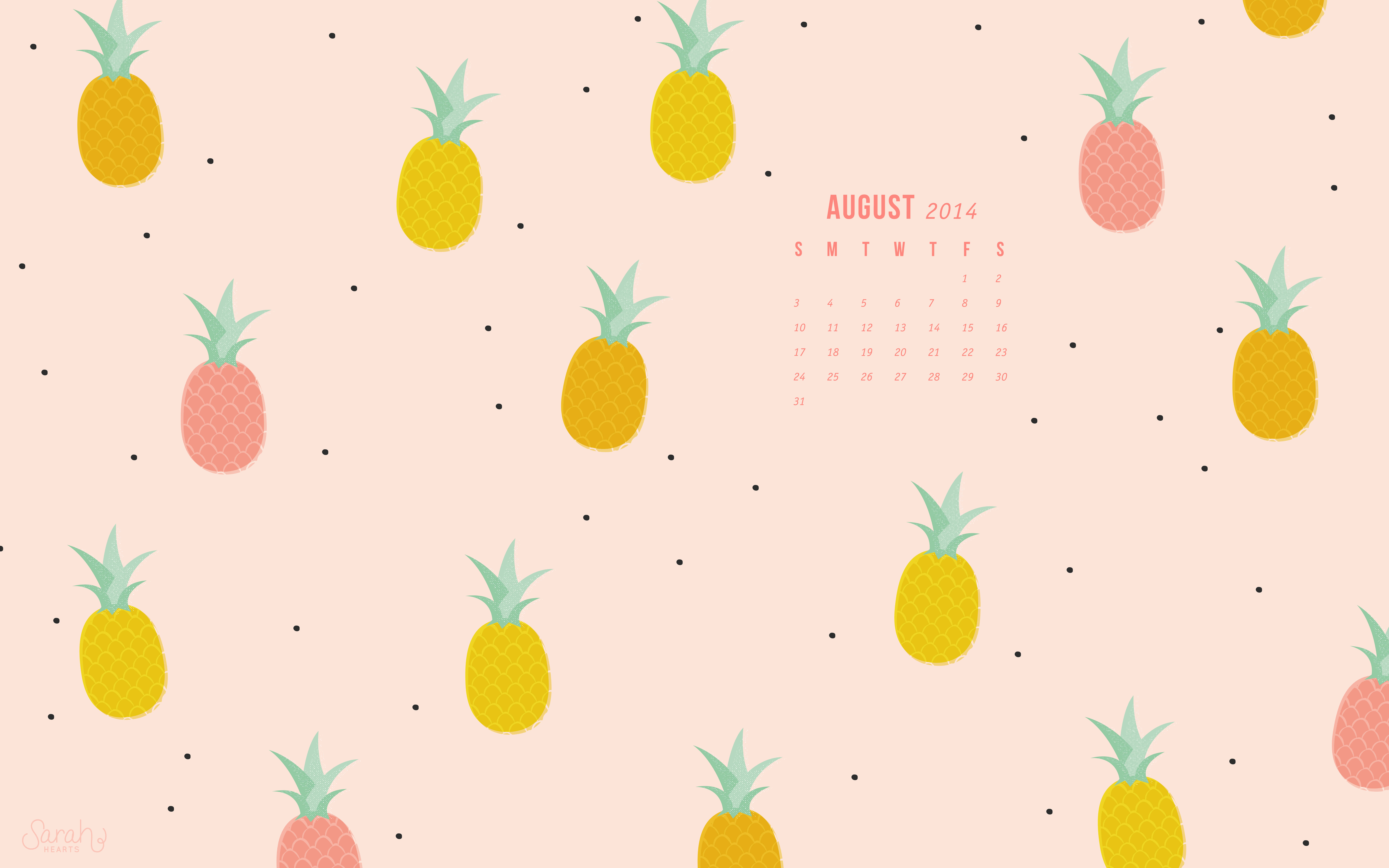 Pineapple Desktop, pastel pink, yellow, 8K Desktop Wallpaper