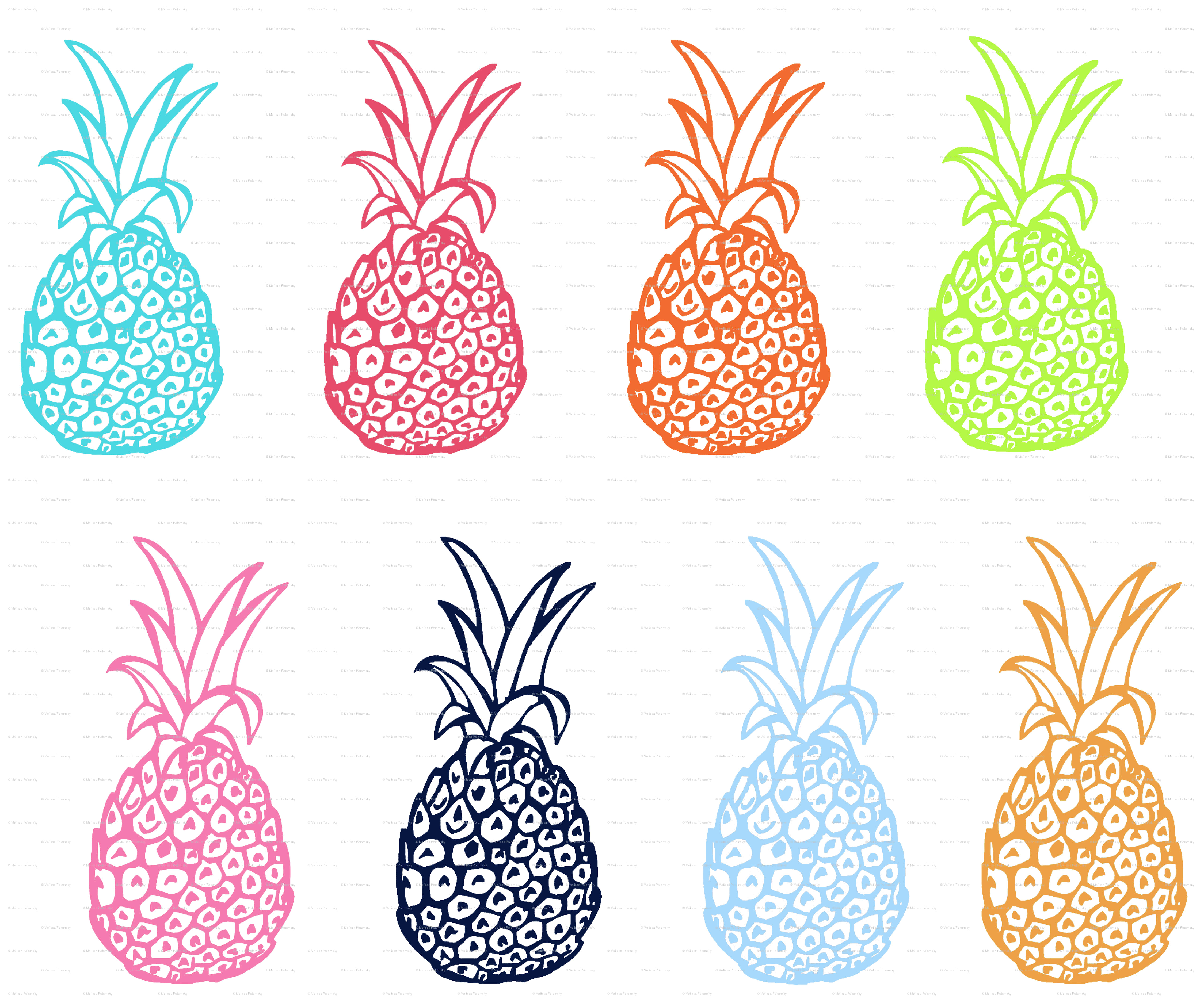 pineapple desktop, leopard print, vibrant colors, 4K Desktop Wallpaper
