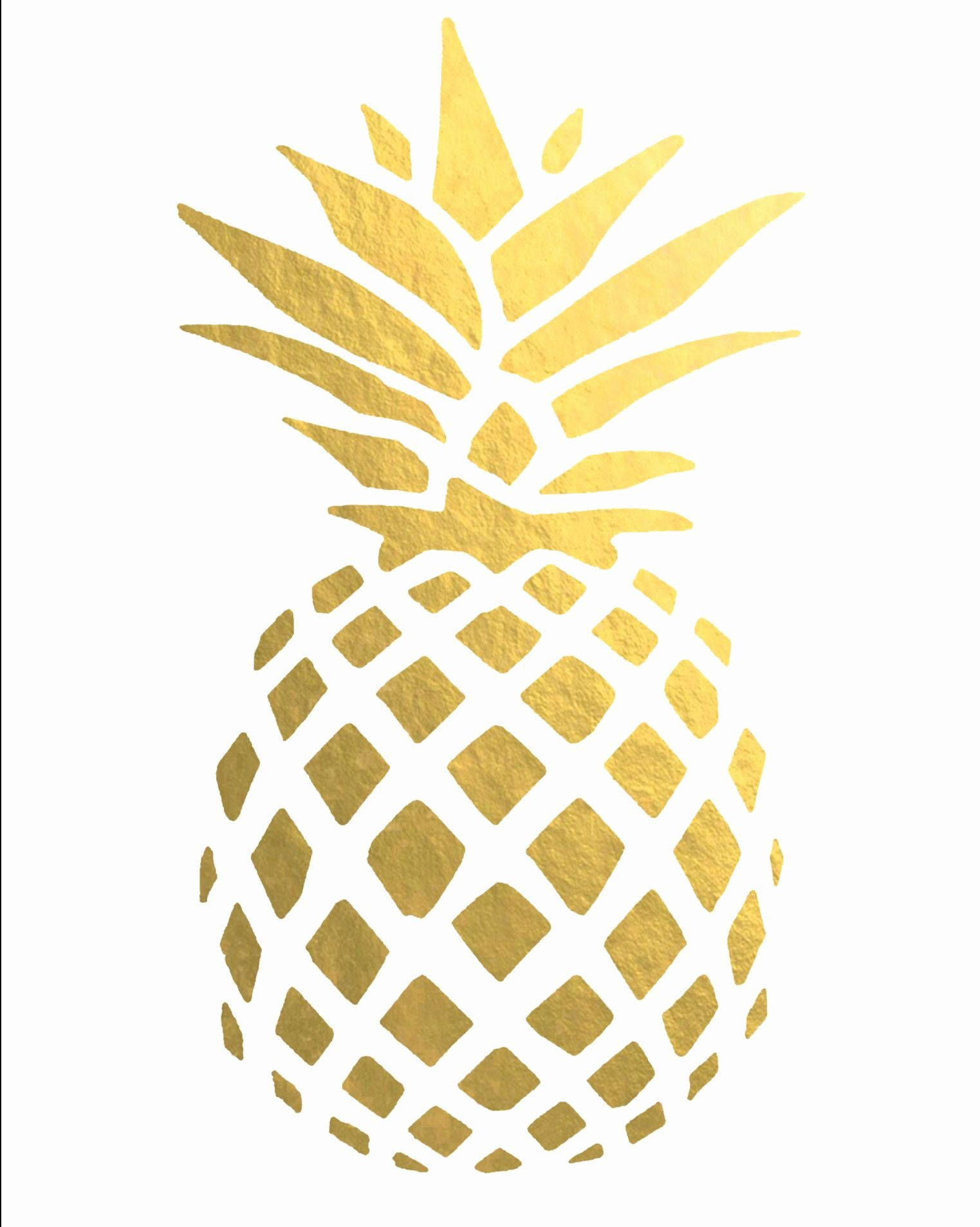 pineapple, iPhone, gold foil, HD Phone Wallpaper