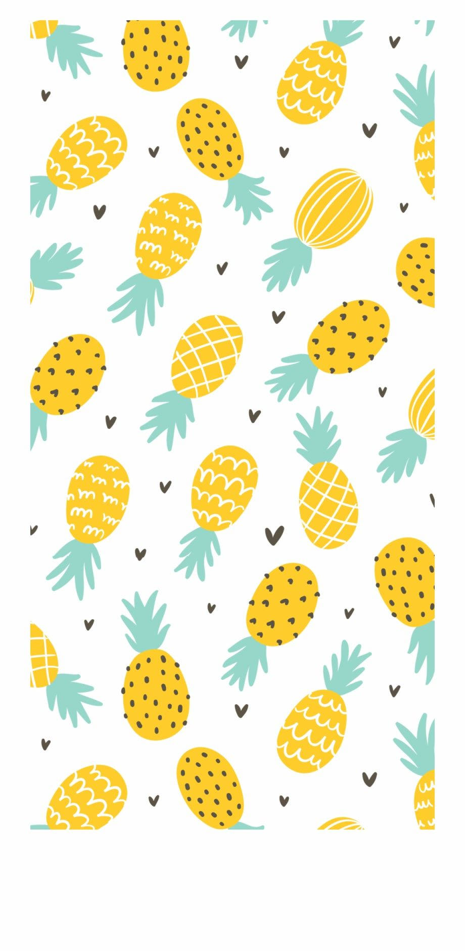 Pineapple iPhone, yellow pineapples, teal leaves, HD Phone Wallpaper