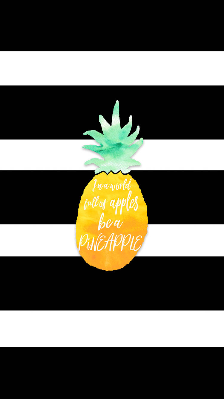 Pineapple iPhone, watercolor pineapple, green crown, HD Phone Wallpaper