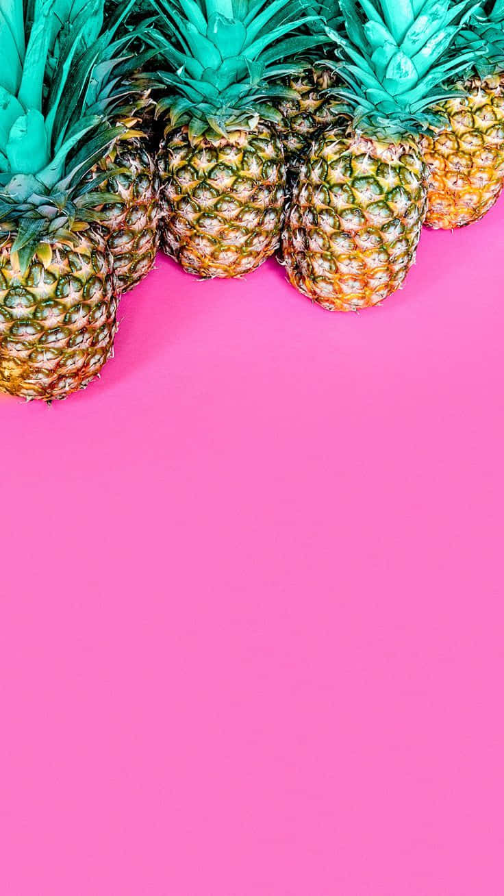 Pineapple, summer, vibrant green crowns, HD Phone Wallpaper