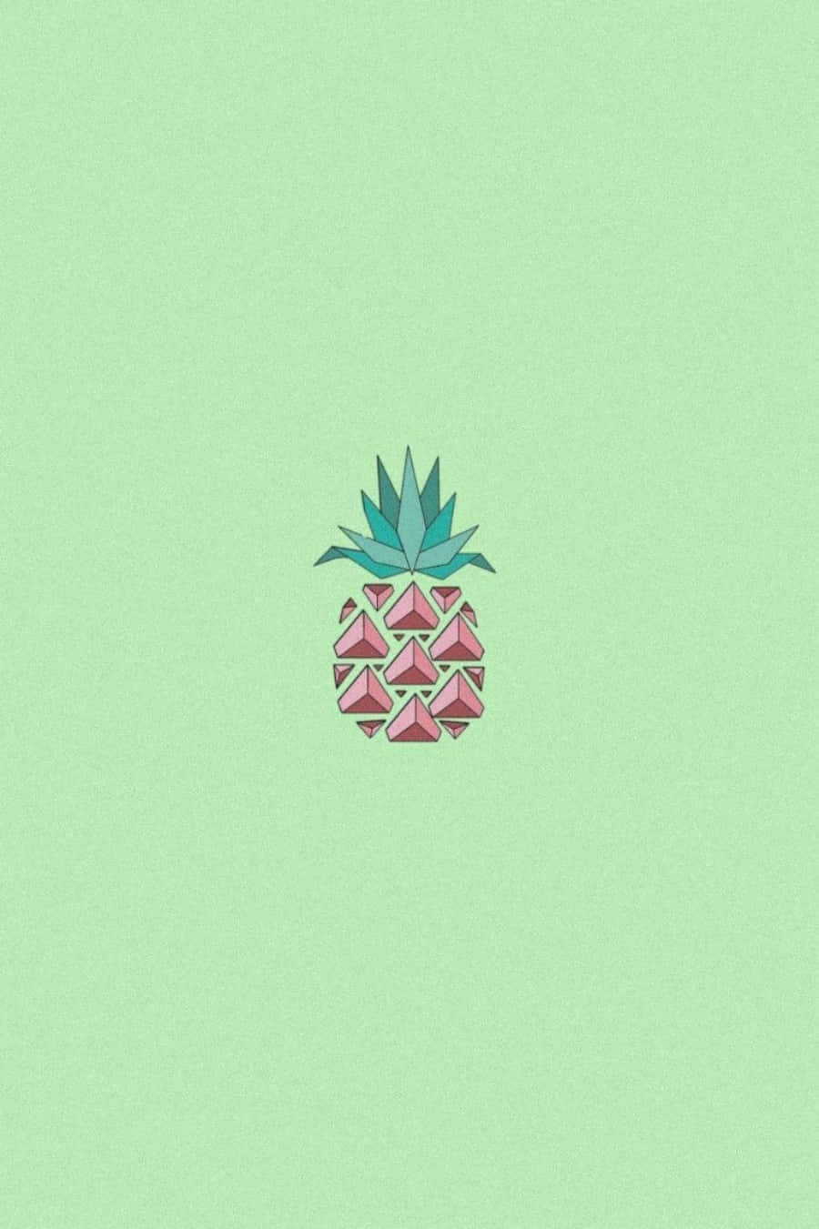 pastel mint green, pineapple, pink triangular segments, HD Phone Wallpaper