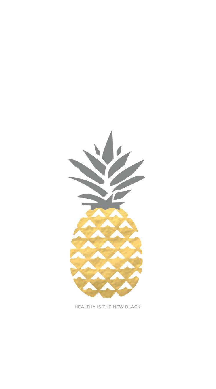Pineapple iPhone, gold pineapple, gray leaves, HD Phone Wallpaper