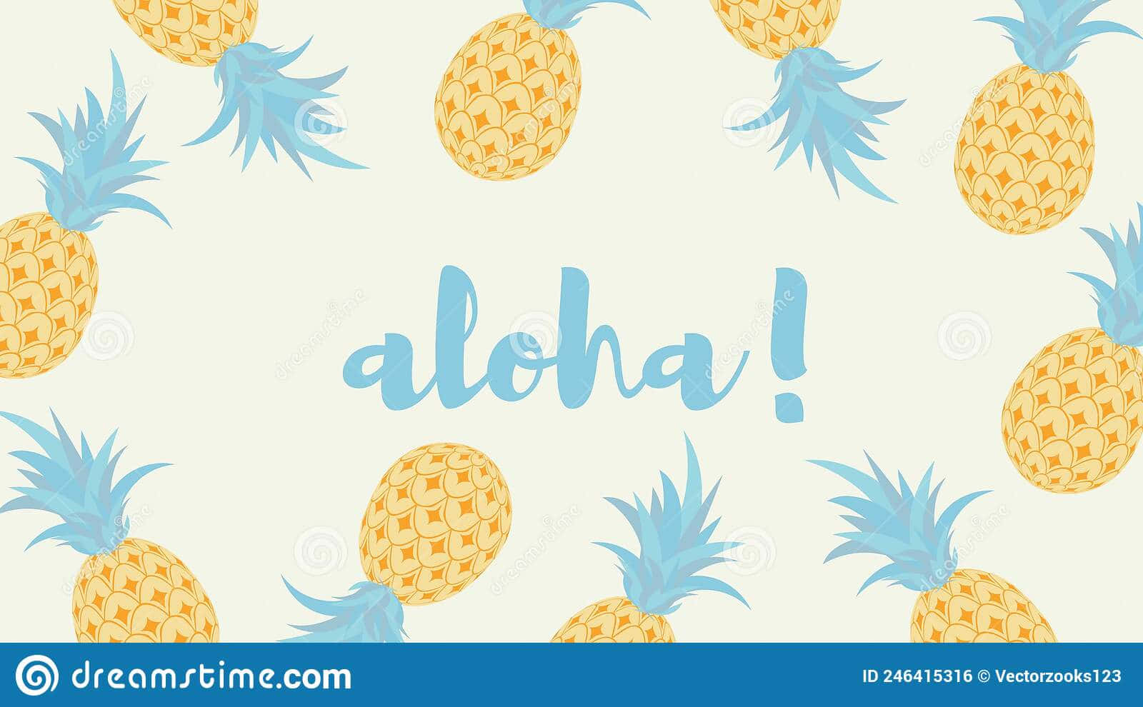 pineapple desktop, yellow pineapples, blue crowns, HD Desktop Wallpaper