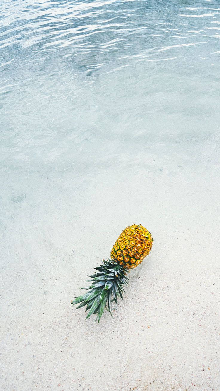 Pineapple, Beach, White sand, HD Phone Wallpaper