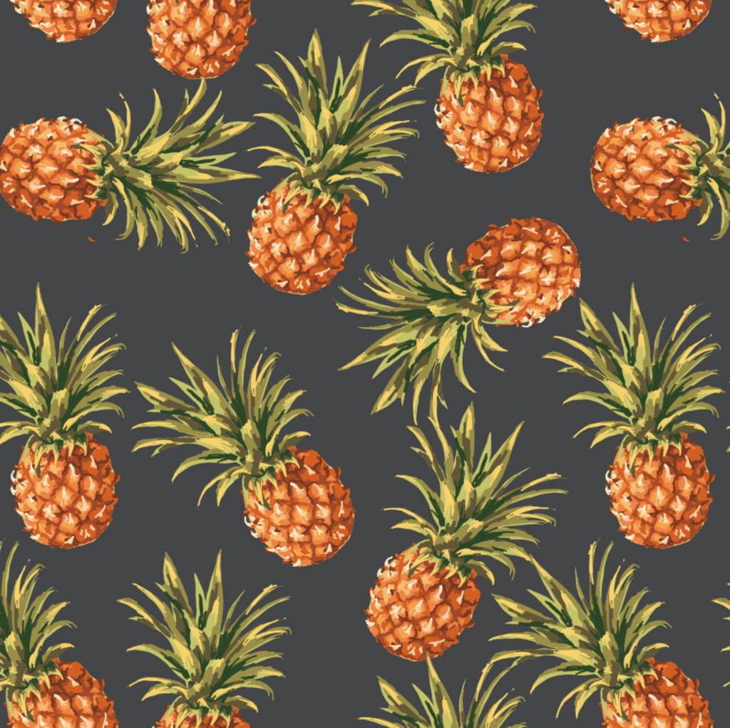 pineapple, spiky green crowns, dark gray background, SD Desktop Wallpaper