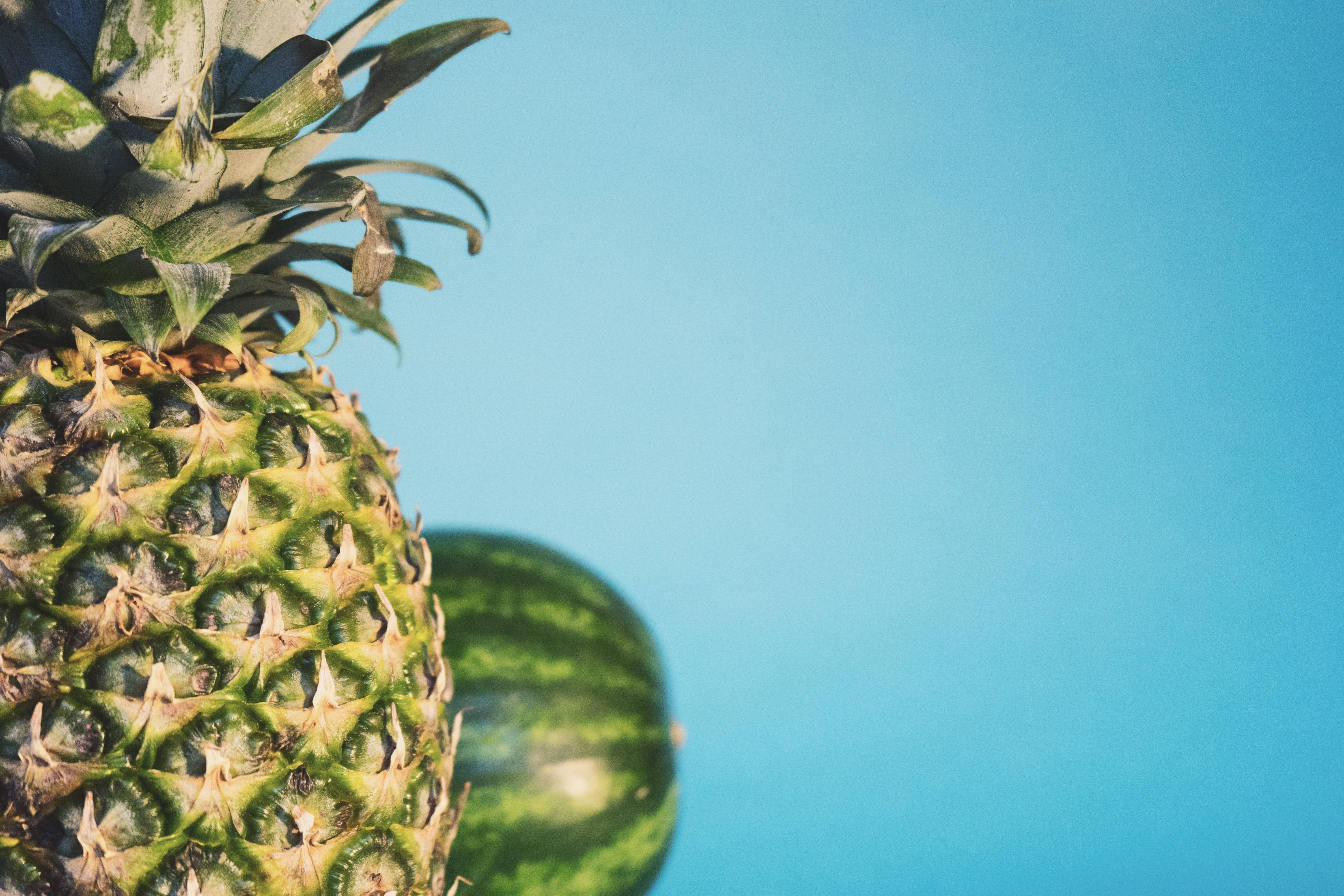 pineapple, watermelon, textured pineapple, 5K Desktop Wallpaper