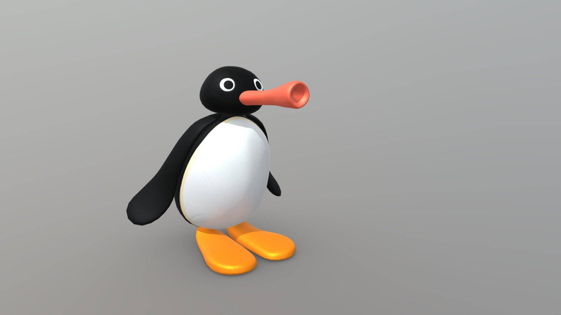 Pingu, noot noot mouth, black and white feathers, Full HD Desktop Wallpaper