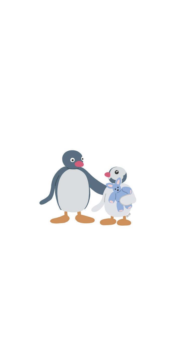 Pingu, Pinga, blue stuffed rabbit, HD Phone Wallpaper