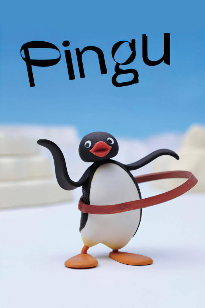 Pingu, hula hoop, red hula hoop, SD Phone Wallpaper