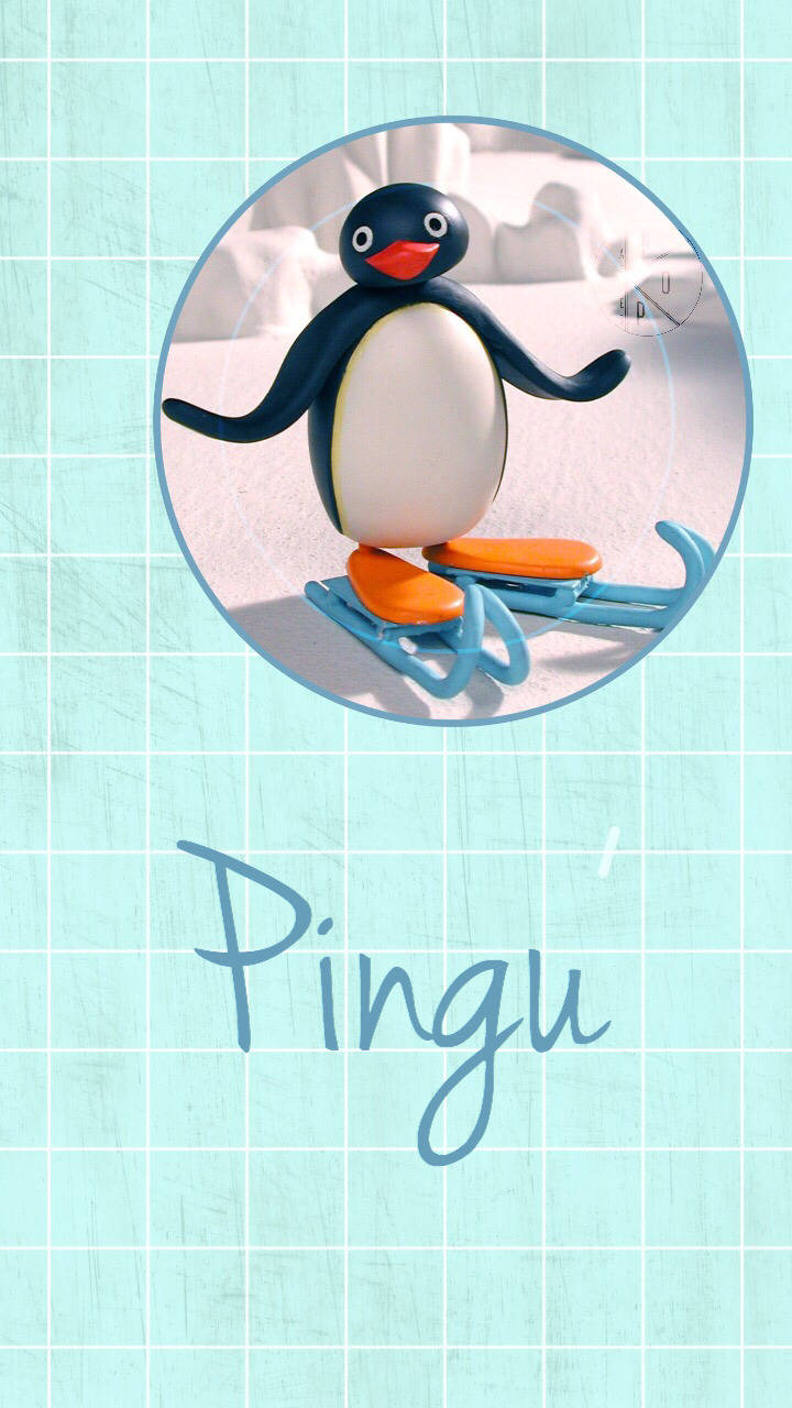 Pingu, blue sled, orange seats, HD Phone Wallpaper