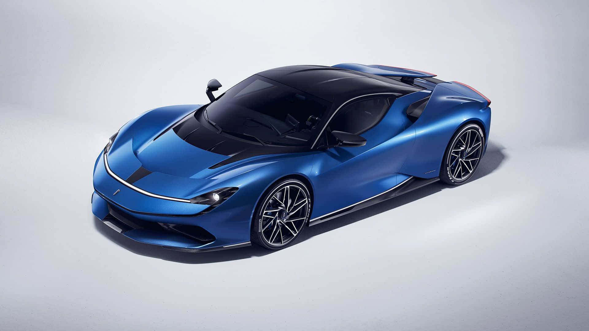 Pininfarina, sleek blue sports car, black accents, Full HD Desktop Wallpaper