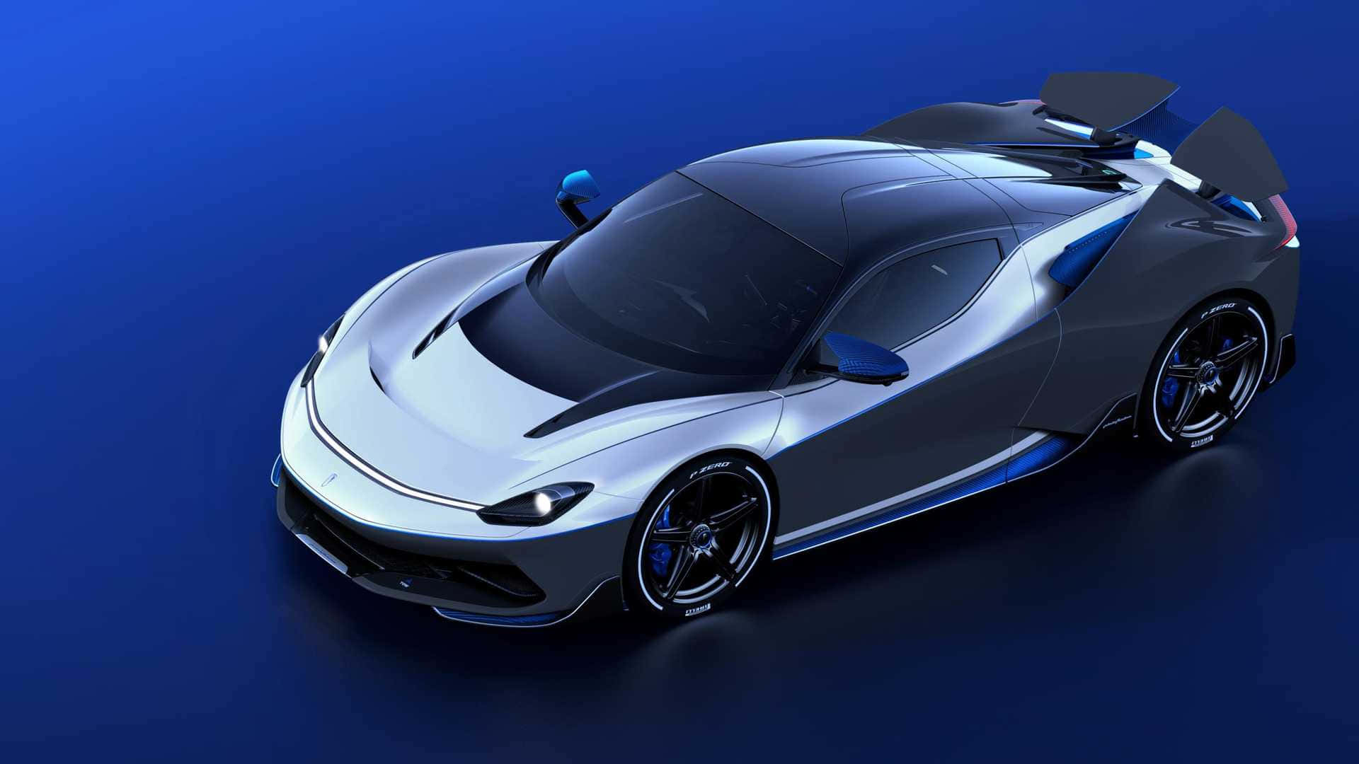 Pininfarina, sleek silver sports car, blue accents, Full HD Desktop Wallpaper