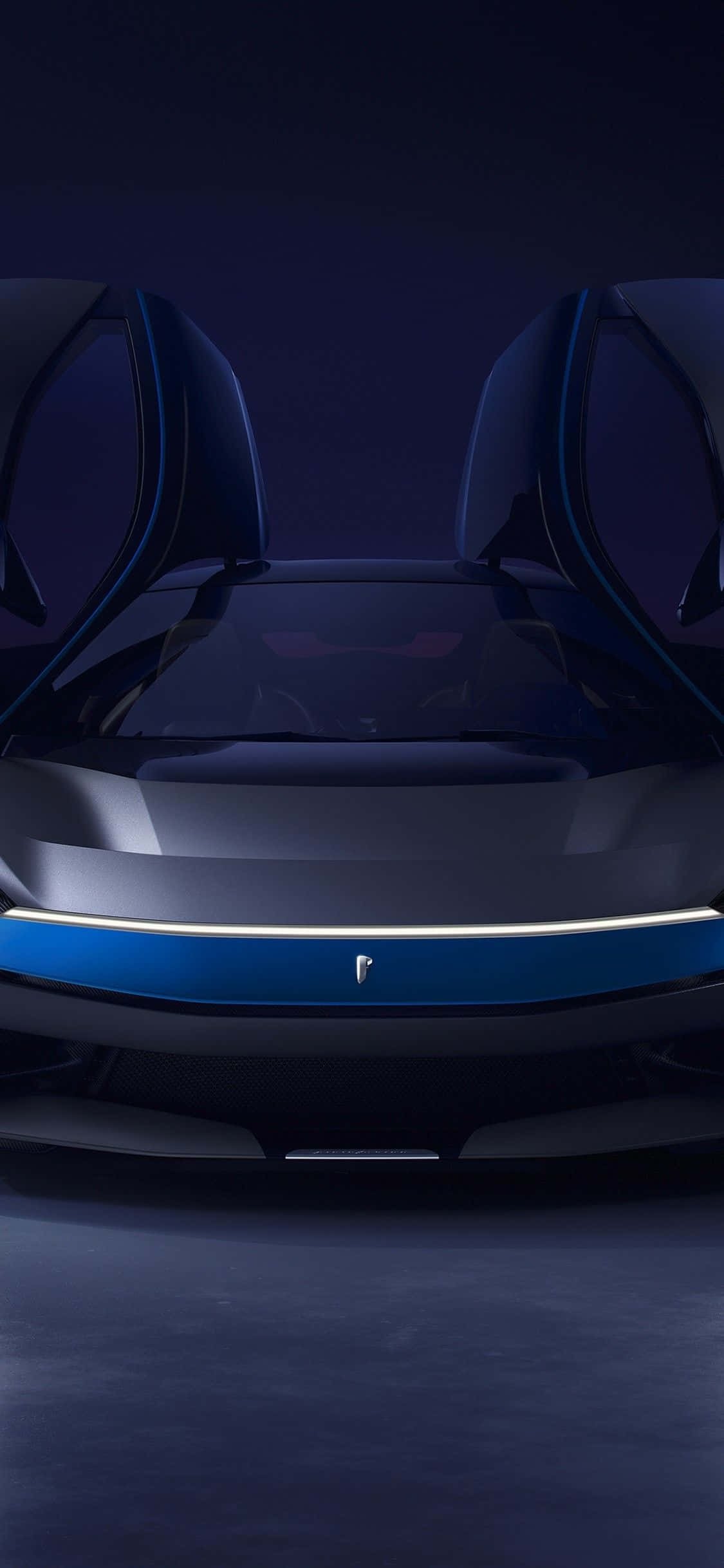 Pininfarina, 1125 x 2436, glowing blue accents, Full HD Phone Wallpaper