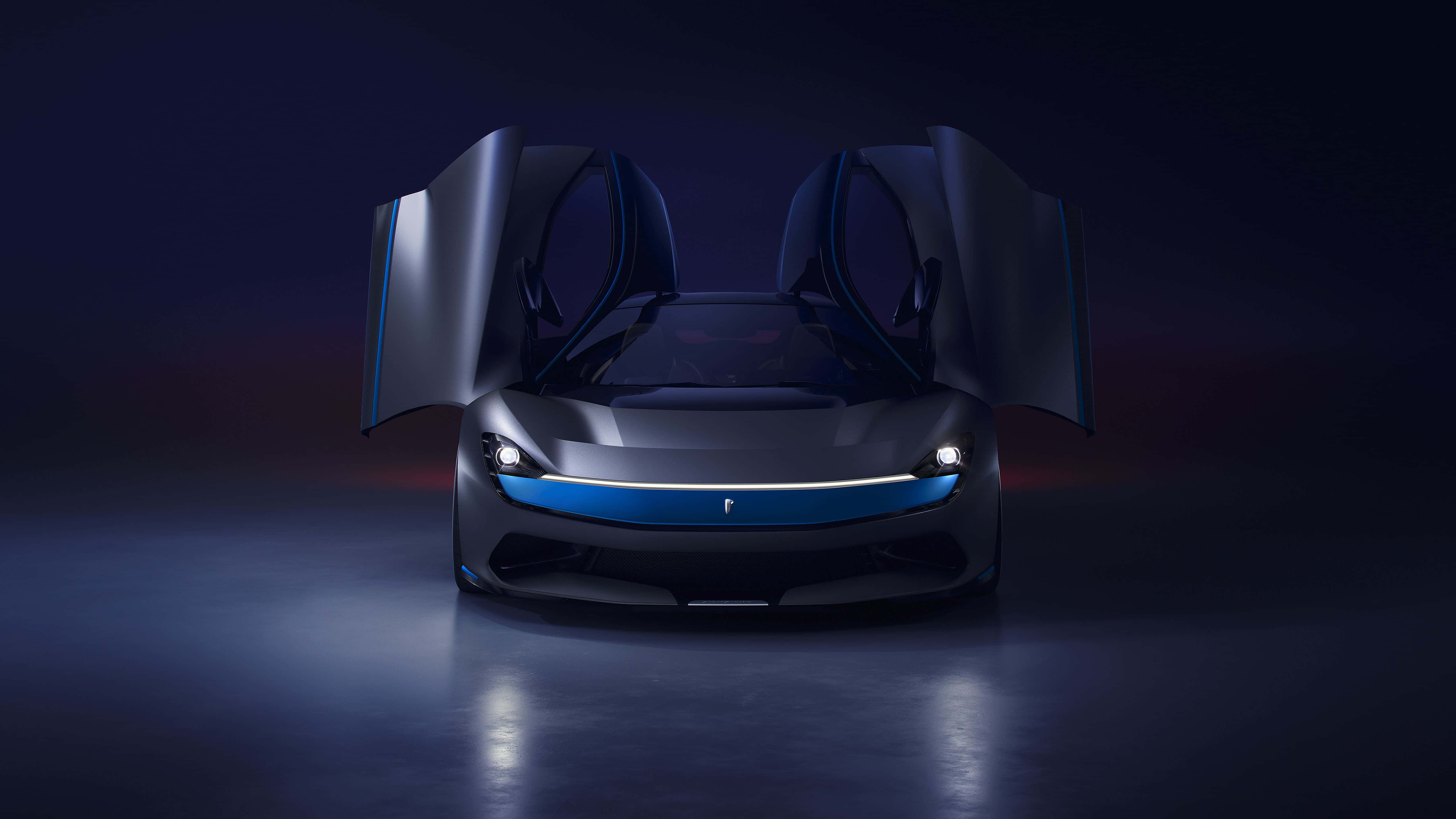 Pininfarina, 5120 x 2880, glowing blue accents, 5K Desktop Wallpaper