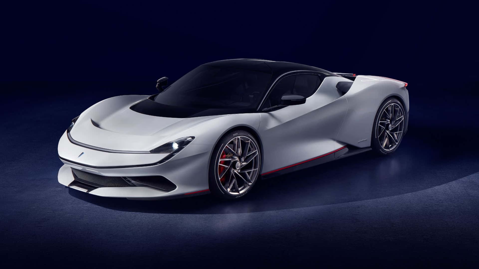 Pininfarina, sleek silver sports car, red accents, Full HD Desktop Wallpaper