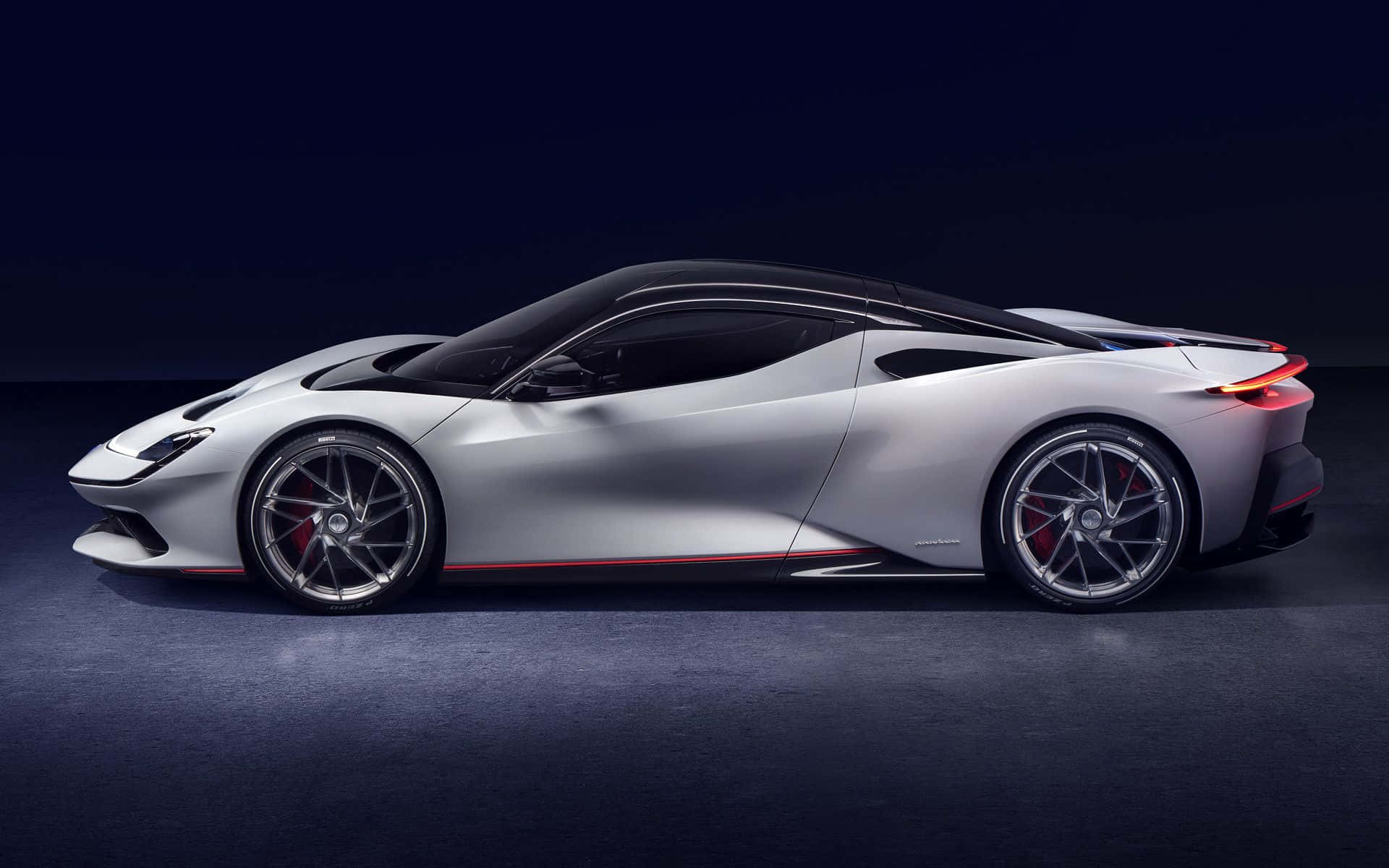 Pininfarina, sleek silver sports car, red accents, Full HD Desktop Wallpaper
