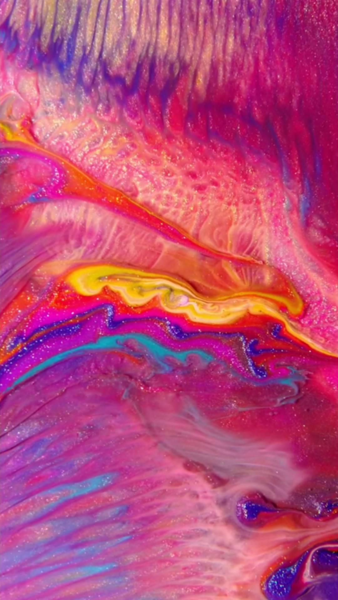 abstract pink 3d iphone, magenta pink, orange, Full HD Phone Wallpaper