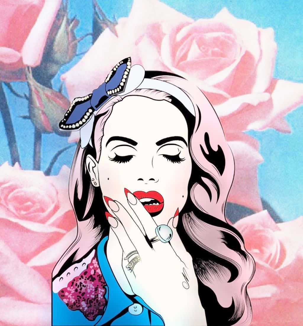 pink 90s aesthetic, pink roses, blue sky, SD Phone Wallpaper