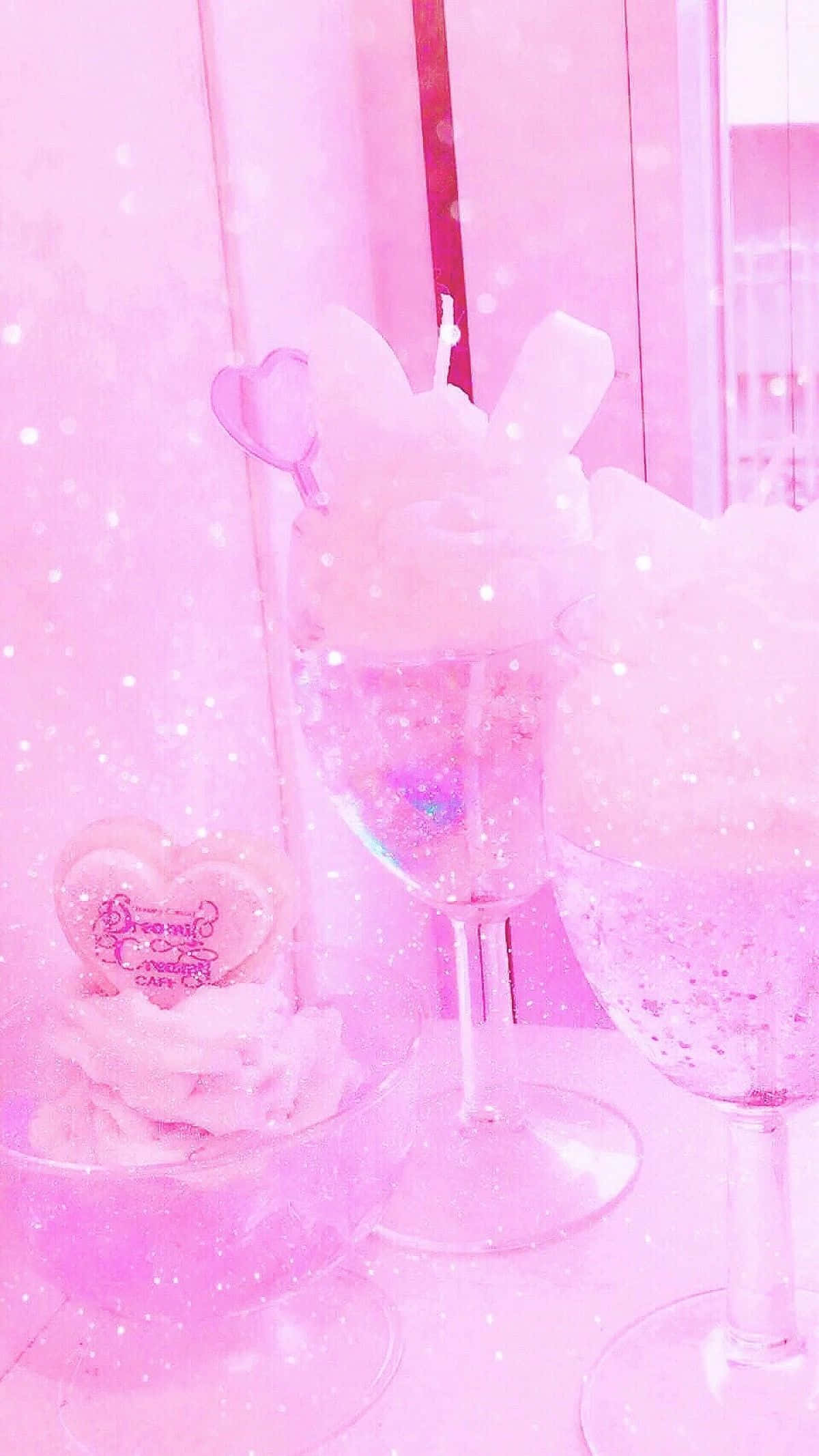pink sunset, colorful cityscape, glittery pink drinks, Full HD Phone Wallpaper
