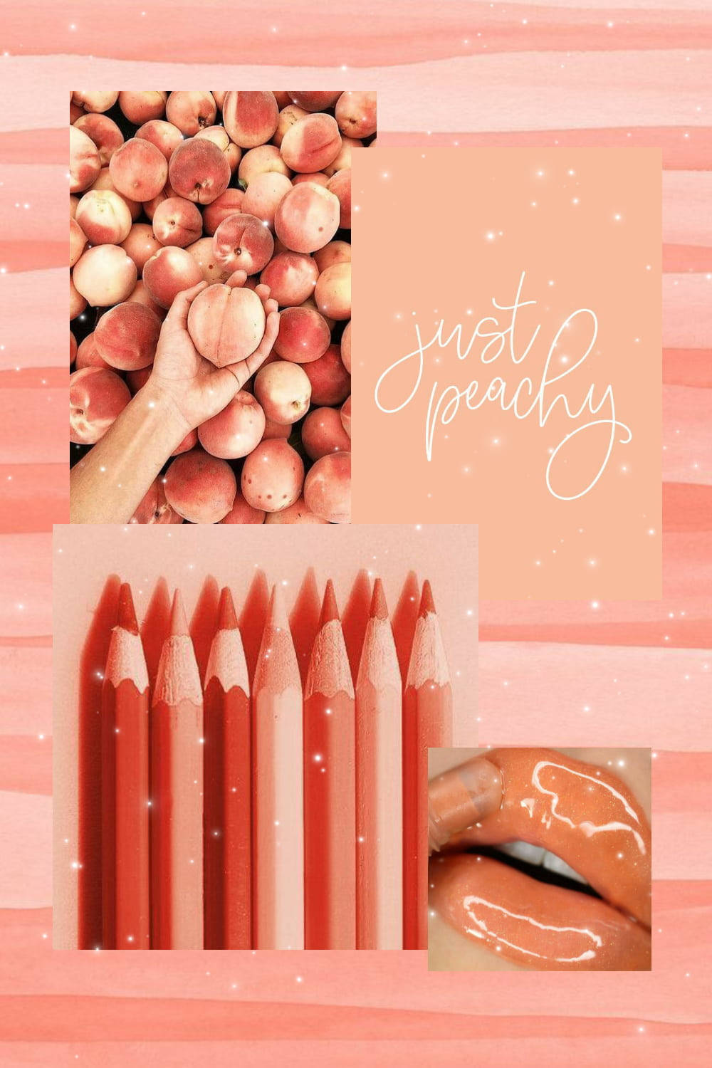 peach-toned, peaches, colored pencils, HD Phone Wallpaper