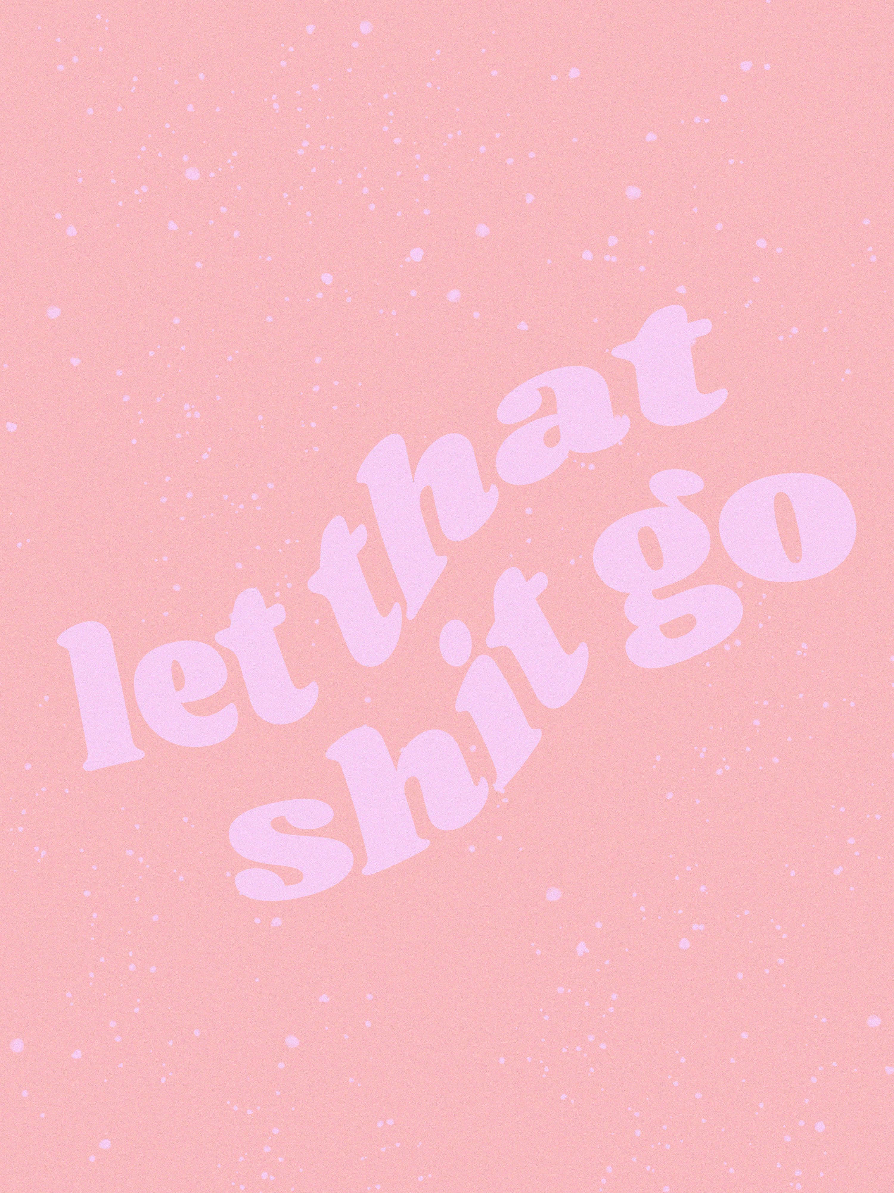 Pink Aesthetic, white speckles, tilted text, 4K Phone Wallpaper