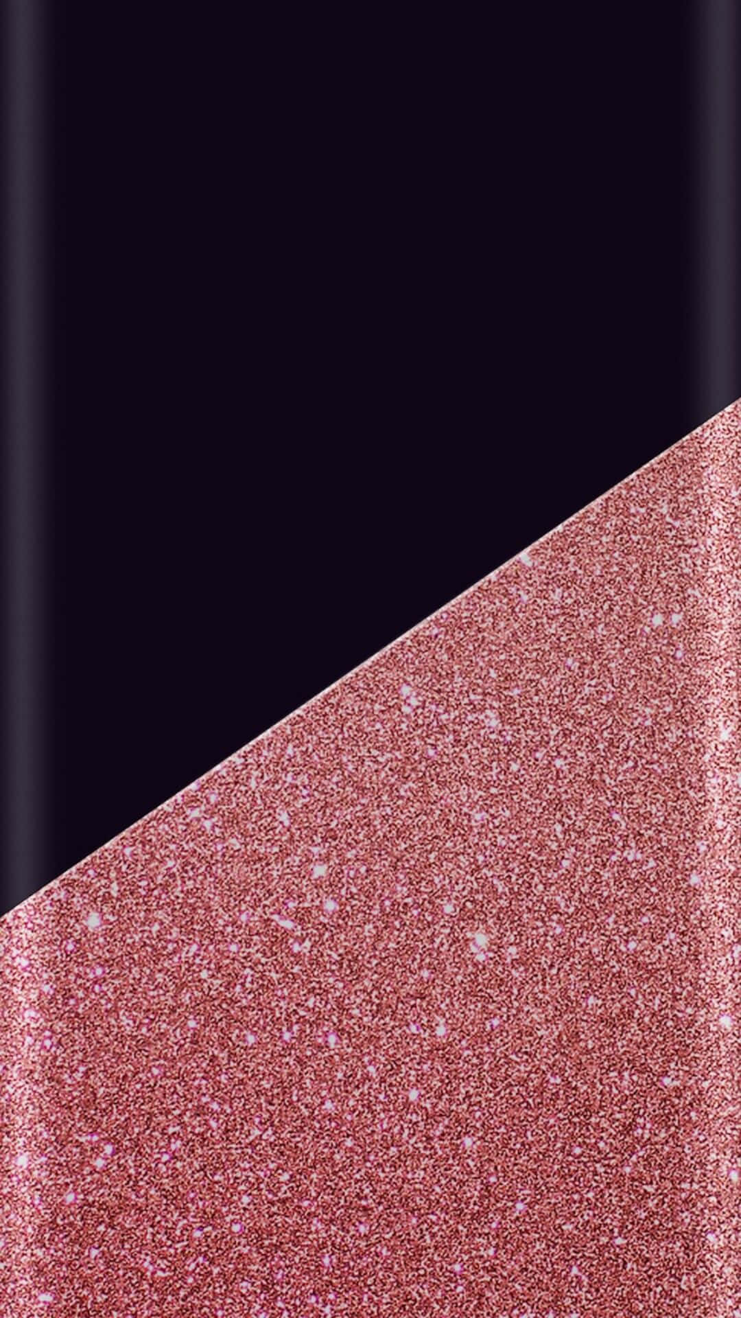 Pink And Black Glitter, deep black, shimmering rose gold glitter, Full HD Phone Wallpaper