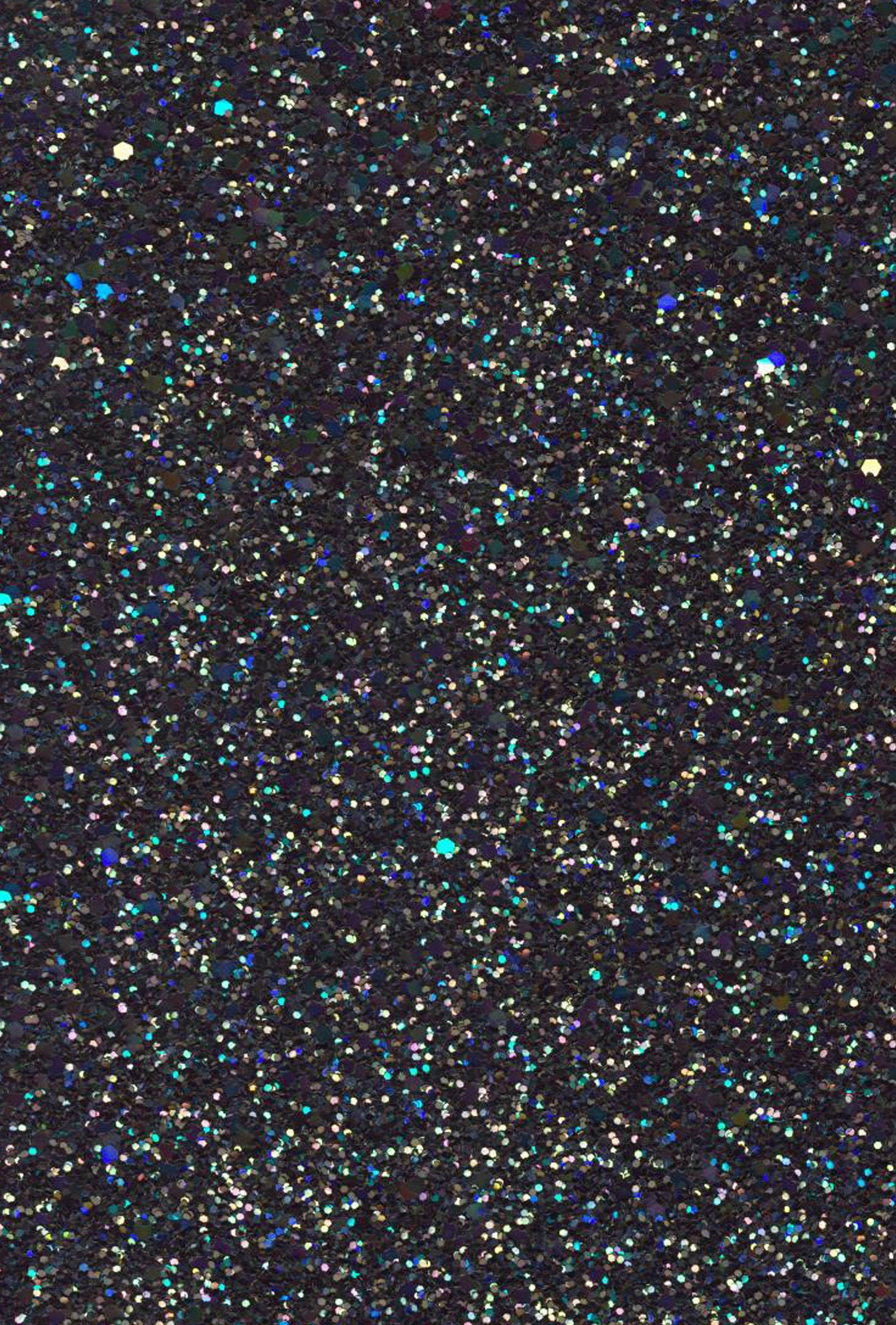 black glitter, iridescent glitter particles, dark background, 2K Phone Wallpaper
