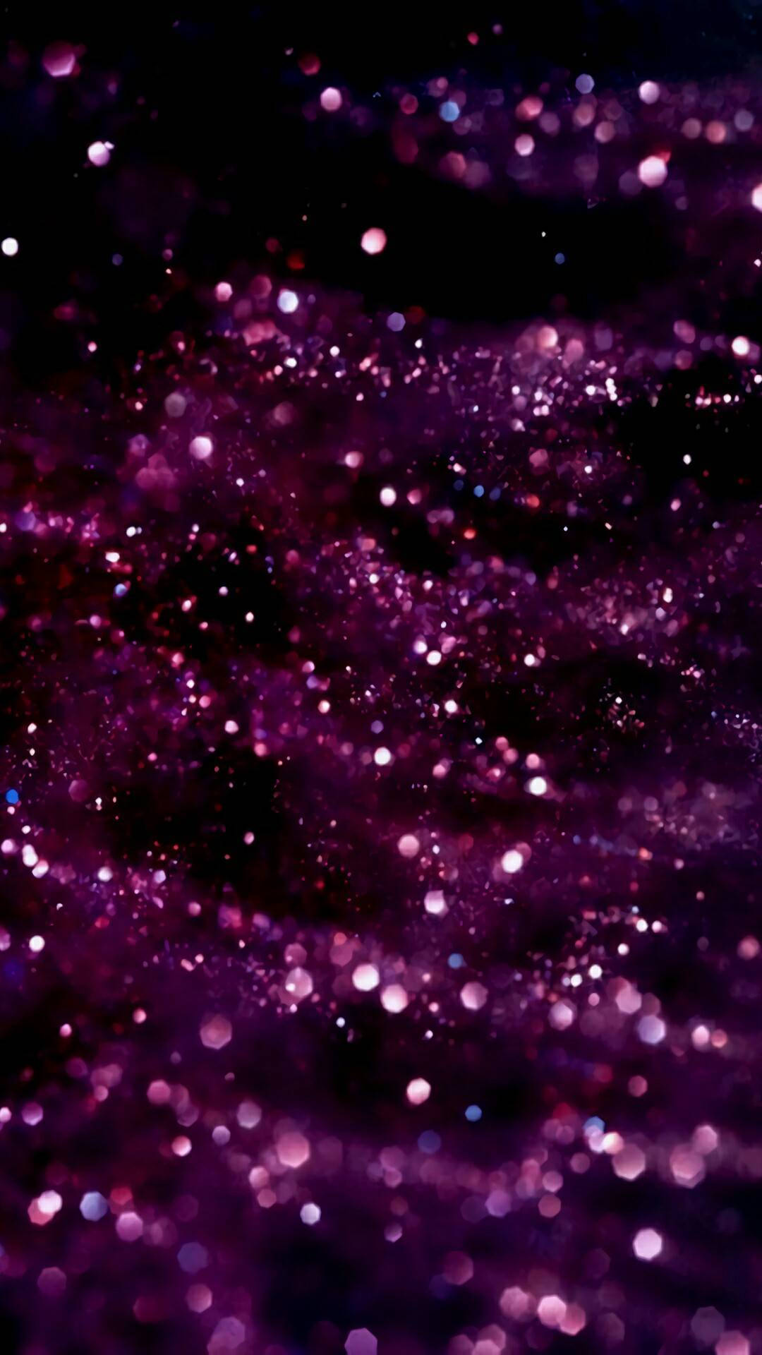 pink glitter, purple glitter, black backdrop, Full HD Phone Wallpaper