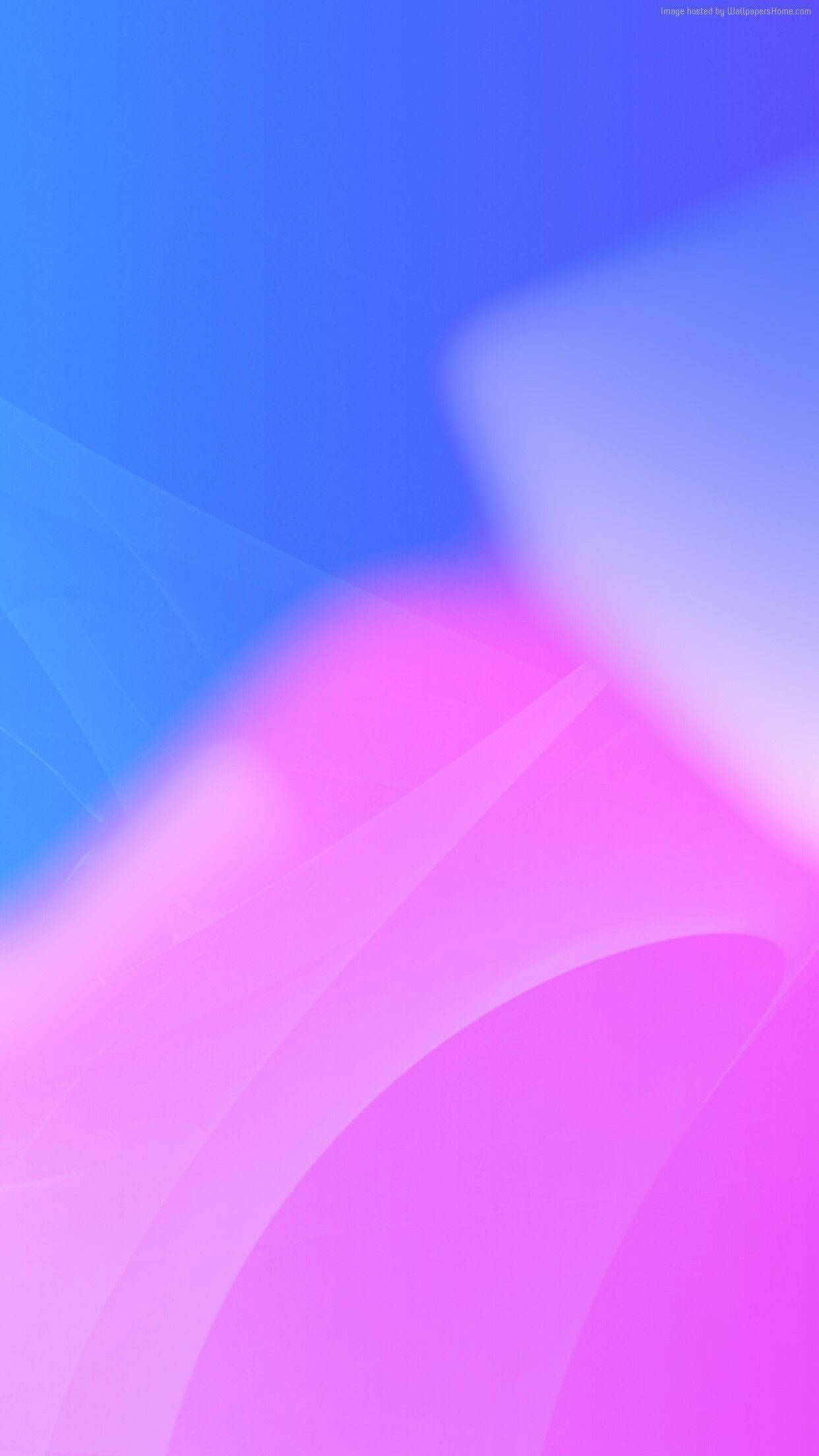 blue to pink gradient, soft abstract curves, blurred geometric shapes, Full HD Phone Wallpaper