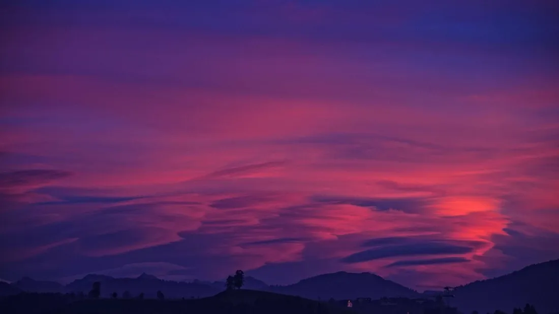 Pink And Blue Clouds