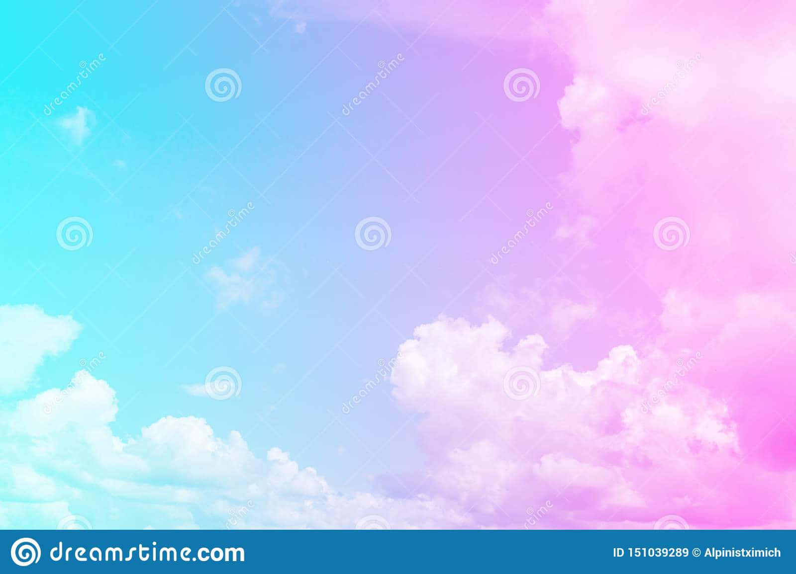 Pink And Blue Clouds, turquoise, pink, HD Desktop Wallpaper