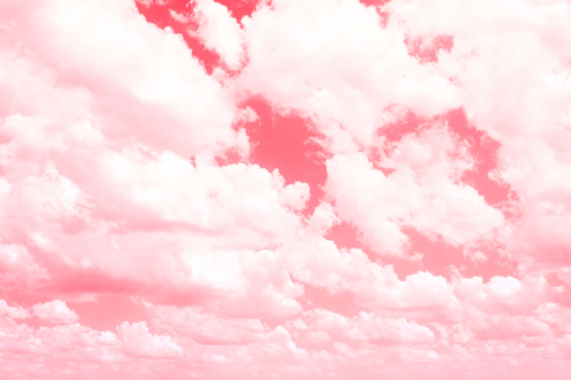 Pink And Blue Clouds, pink sky, soft fluffy clouds, Full HD Desktop Wallpaper