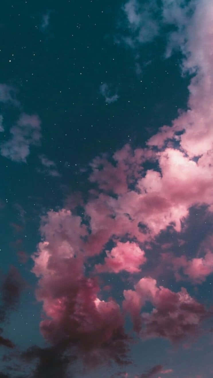 Pink And Blue Clouds Formation, twilight sky, pink clouds, HD Phone Wallpaper