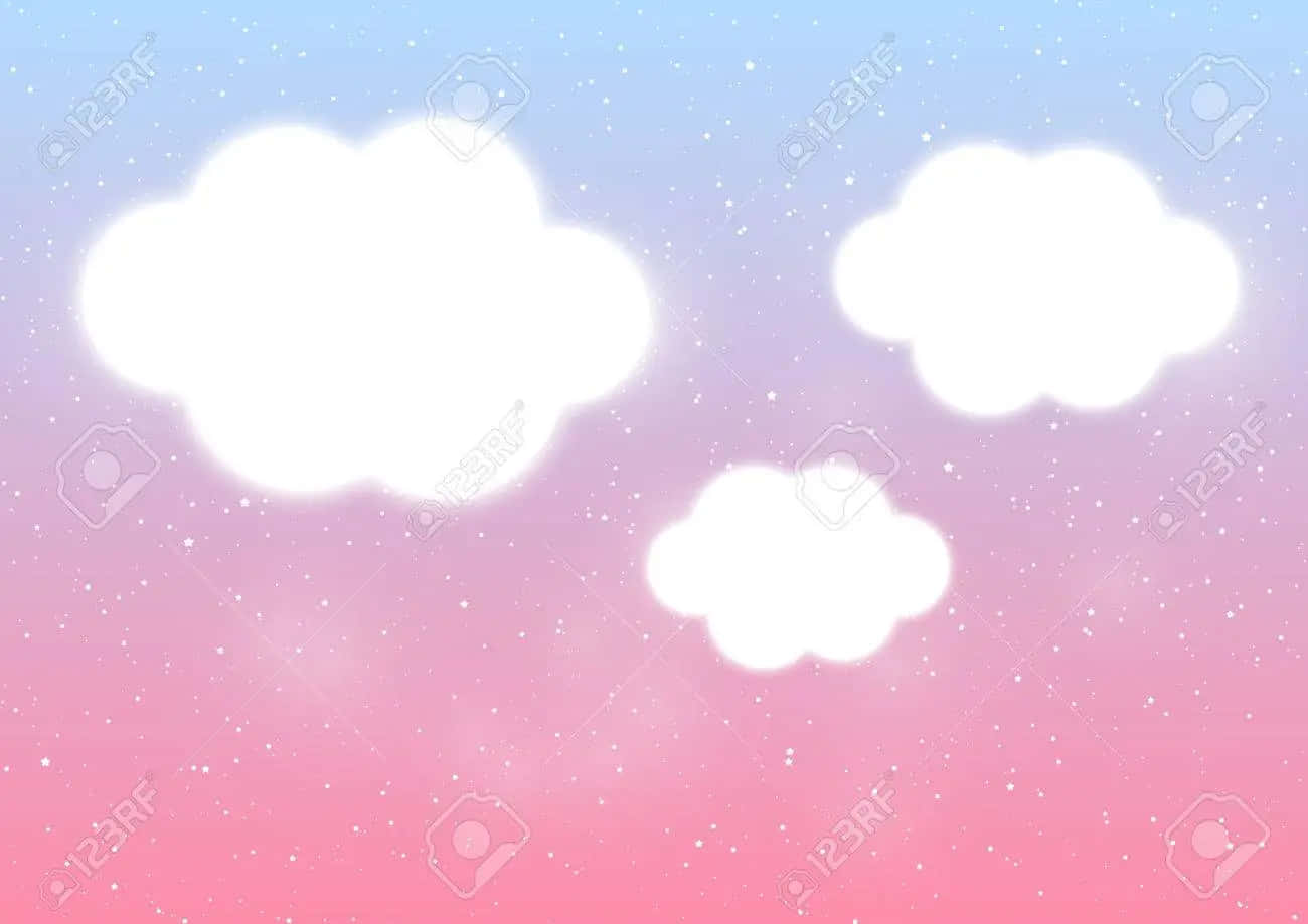 Pink And Blue Clouds, glowing white clouds, pastel gradient sky, HD Desktop Wallpaper