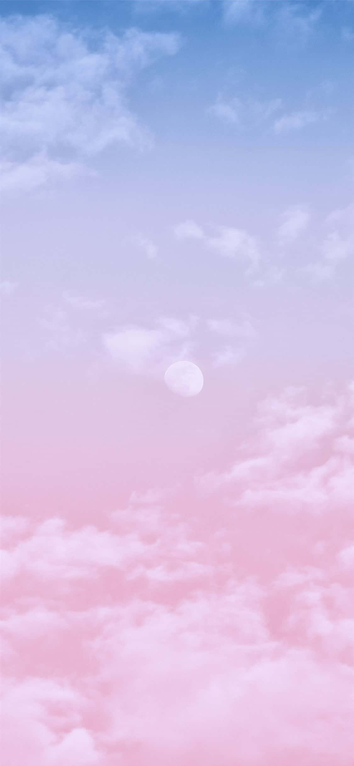 pink and blue clouds, sun sets, soft pink clouds, Full HD Phone Wallpaper