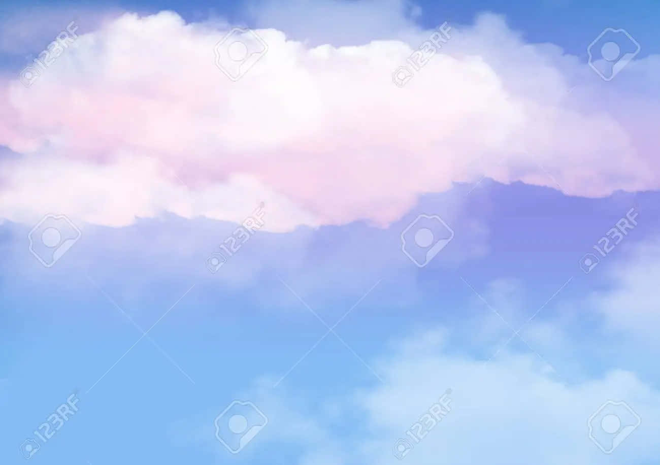 Pink And Blue Clouds, pastel clouds, pink and lavender, HD Desktop Wallpaper