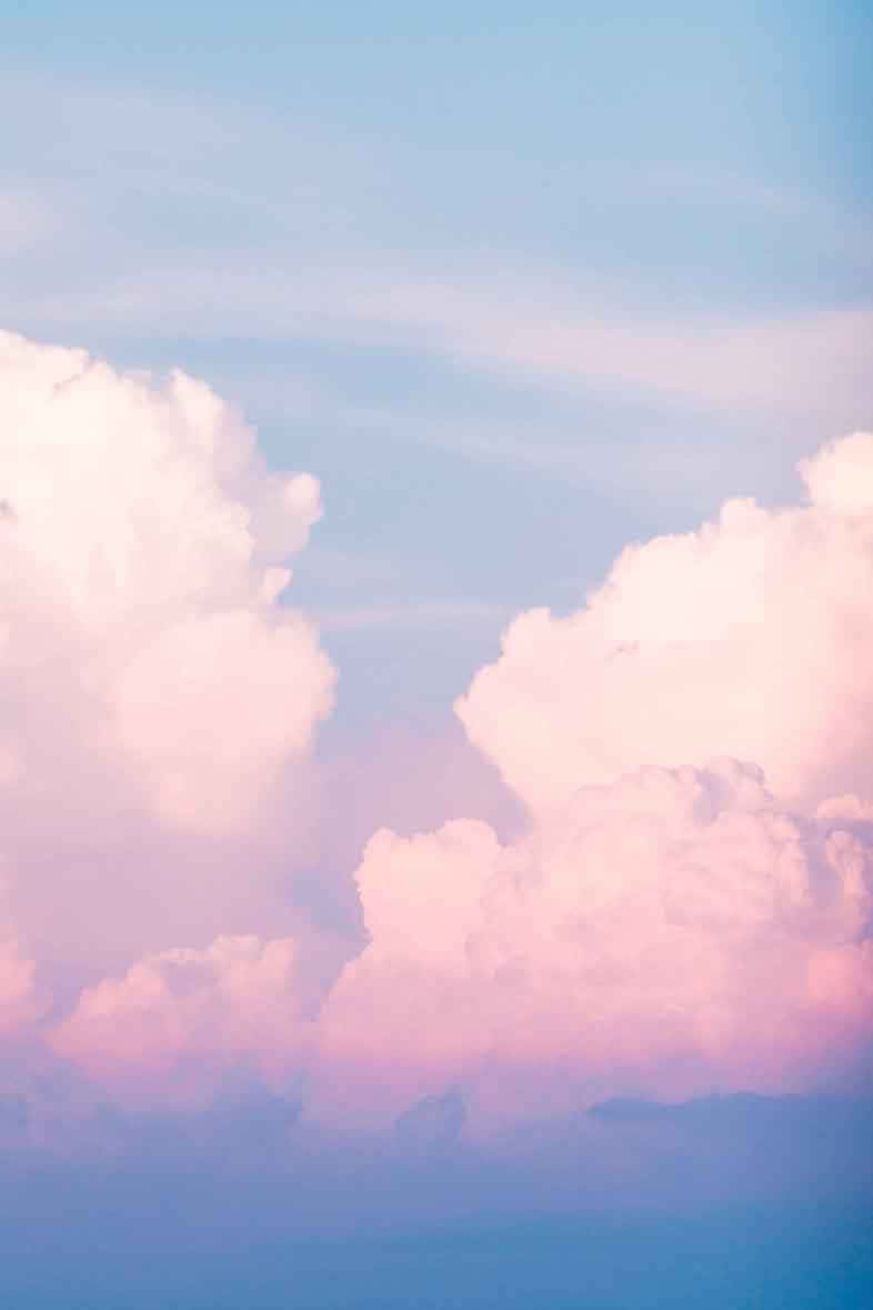Cotton Candy Skies, pastel clouds, soft pink, SD Phone Wallpaper