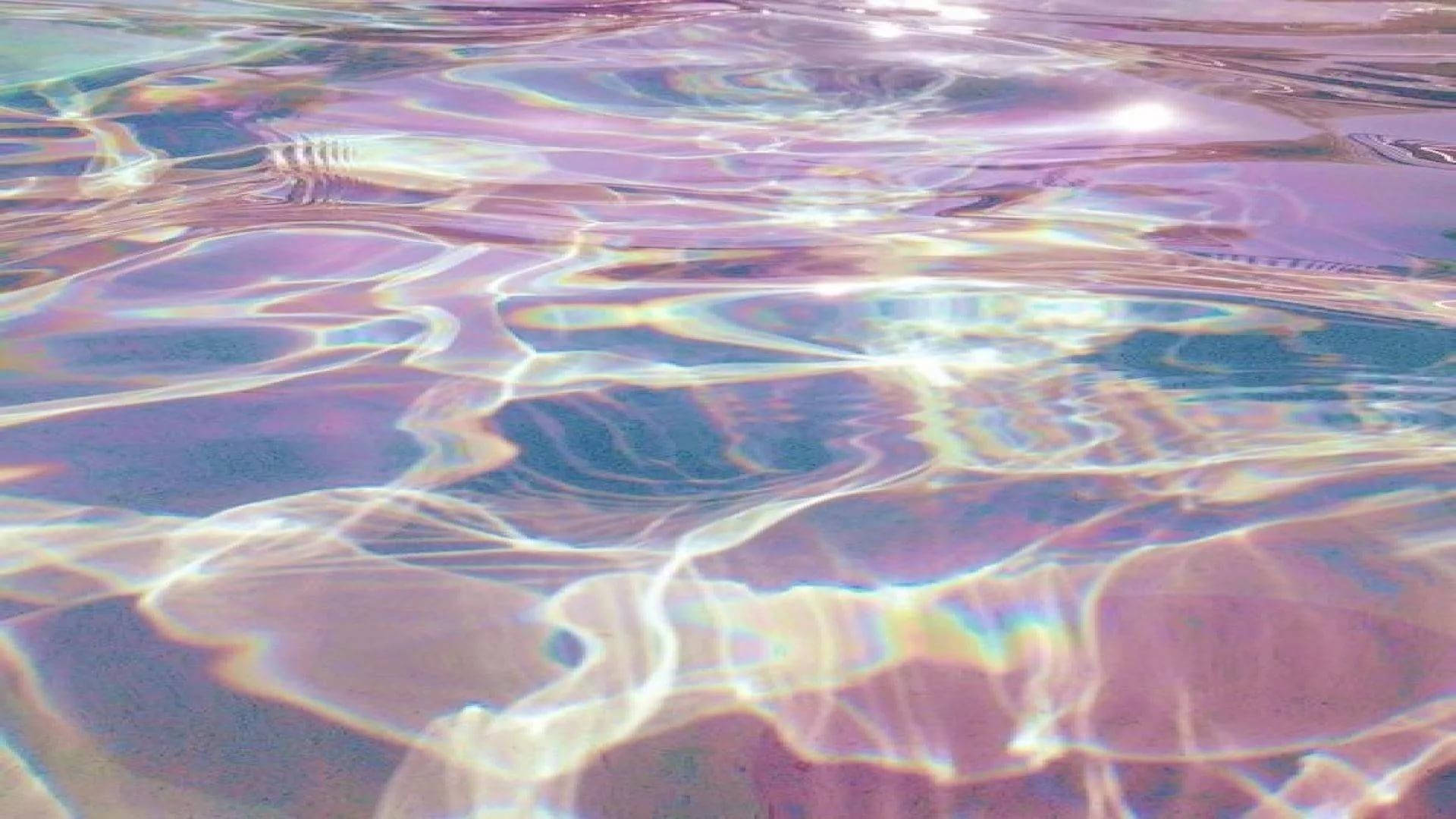 iridescent water, pastel pinks, purples, Full HD Desktop Wallpaper