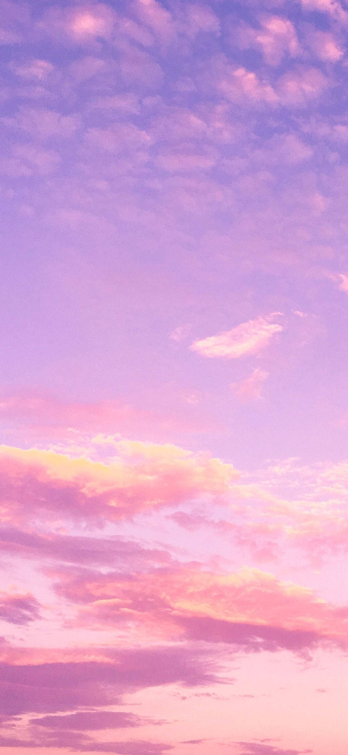 Pink And Blue Clouds Phone, lavender, peach, Full HD Phone Wallpaper
