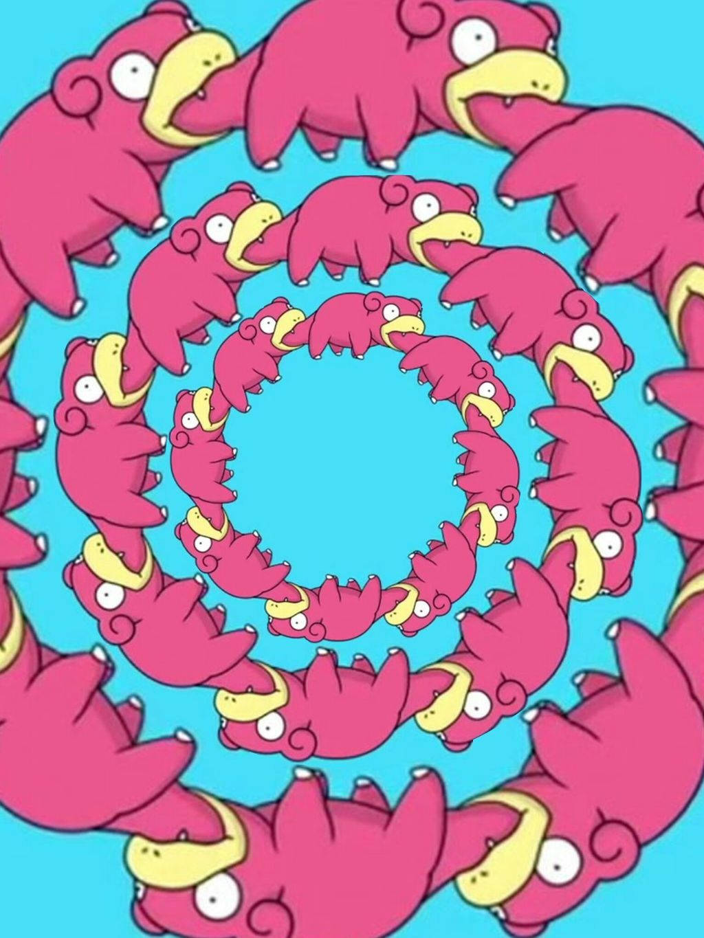 Slowpoke, Pink, Blue, HD Phone Wallpaper
